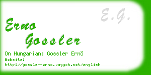 erno gossler business card